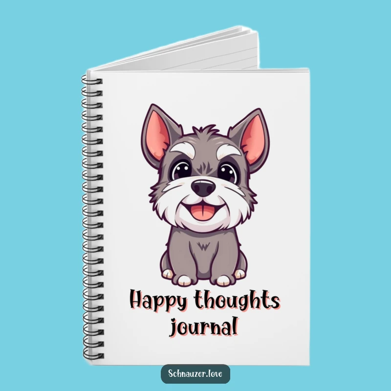 Funny Happy Schnauzer Notebook: Jot Down Thoughts with Canine Joy
