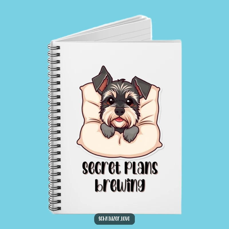 Funny Schnauzer Cushion Peek Notebook: Journal Your Laughs & Ideas