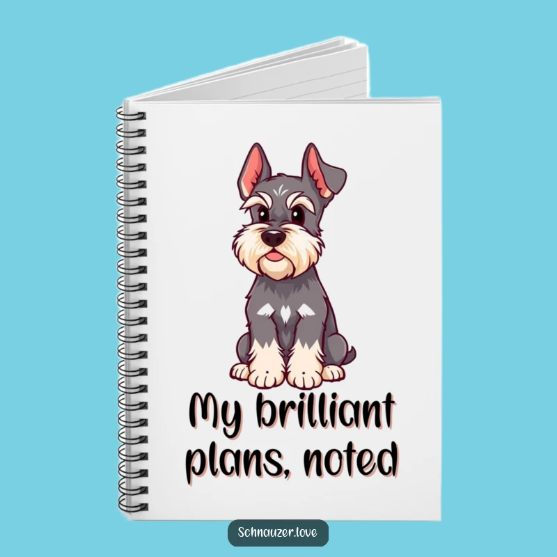 Funny Schnauzer Listening Notebook - Capture Your Thoughts Alertly