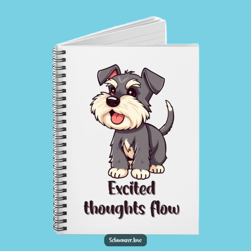 Funny Schnauzer Notebook - Journal Your Excitement with a Wagging Tail