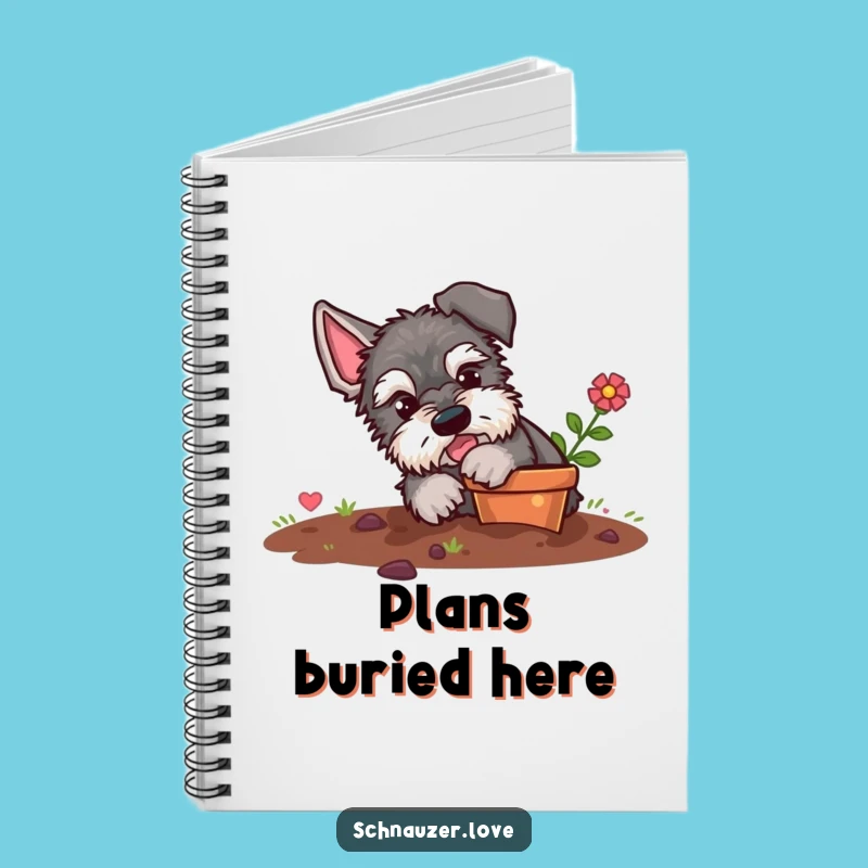 Funny Schnauzer Notebook: Mischievous Digging Journal for Ideas
