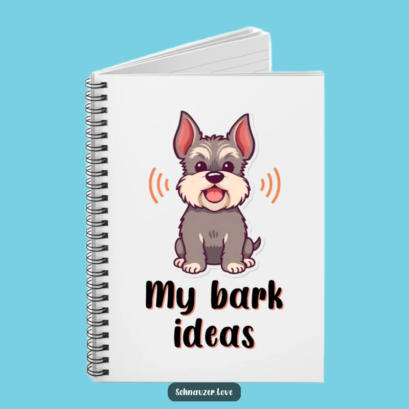 Funny Schnauzer Notebook, Bark Sound Wave Journal Gift