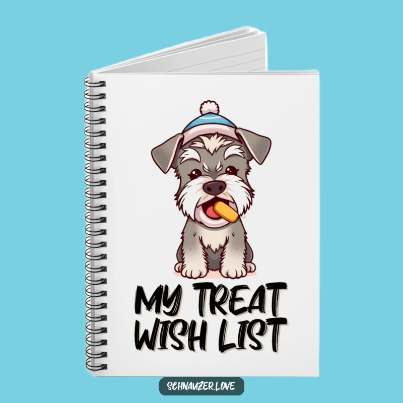 Funny Schnauzer Begging Treat Notebook: Jot Down Ideas with Canine Charm