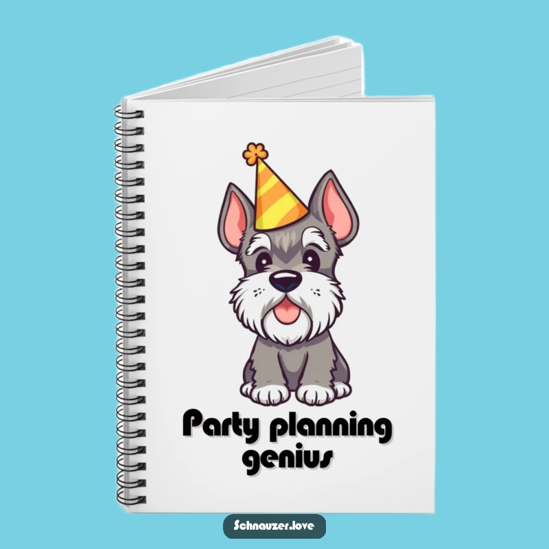 Funny Party Schnauzer Notebook - Dog Journal for Celebratory Thoughts