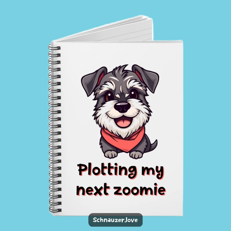 Funny Schnauzer Bandana Notebook: Jot Down Laughs in Style