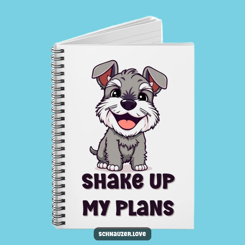 Funny Schnauzer Grin Notebook: Shaking Dog Journal Gift