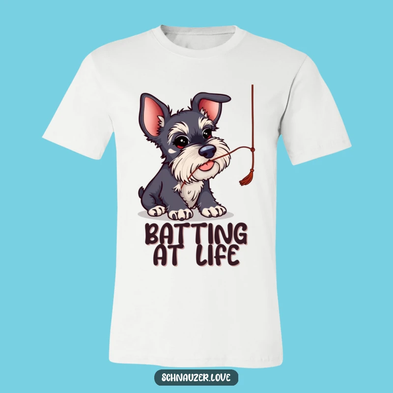 Funny Big Ear Schnauzer String Play T-Shirt: Wear Your Love for Whimsy and Humor