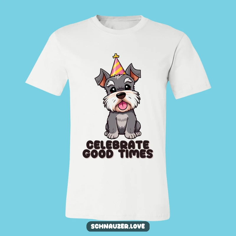 Funny Schnauzer Party Hat T-Shirt: Wear Your Celebration with Style