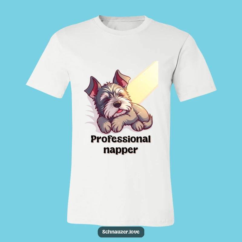 Funny Contented Schnauzer T-Shirt - Nap Time Bliss Tee, Ultimate Funny Gift!