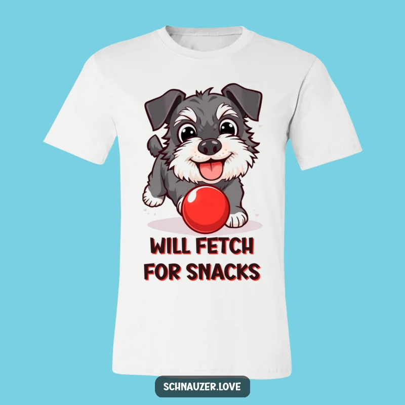 Funny Schnauzer Ball Chasing T-Shirt: Wear Your Enthusiasm