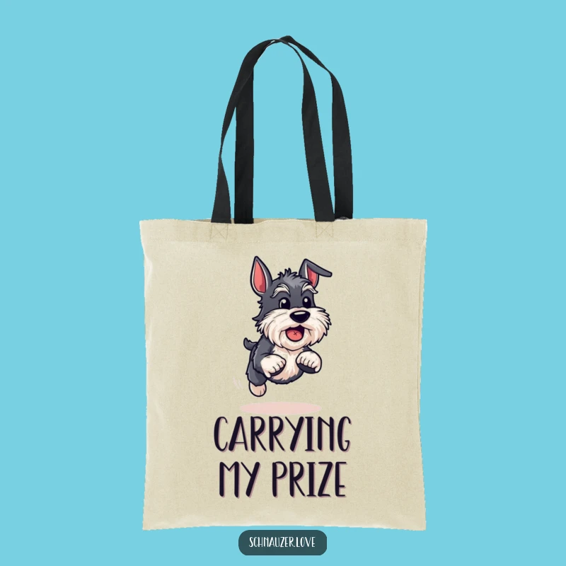Funny Energetic Schnauzer Tote Bag - Carry Your Fun On the Go, Perfect Funny Gift!