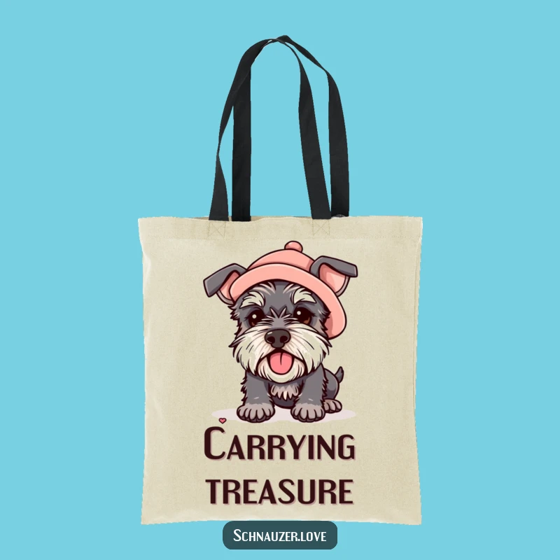 Funny Hat Schnauzer Tote Bag: Carry Your Digging Joy, Perfect Eco Gift