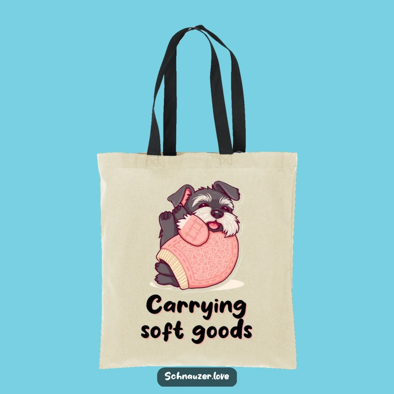 Funny Sweater Schnauzer Belly Rub Tote Bag: Carry Your Essentials with Adorable Humor