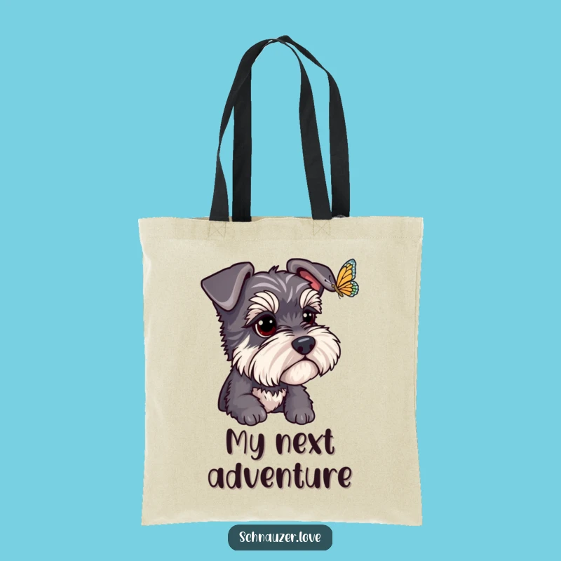 Funny Schnauzer Butterfly Watch Tote Bag: Stylish & Whimsical Dog Accessory