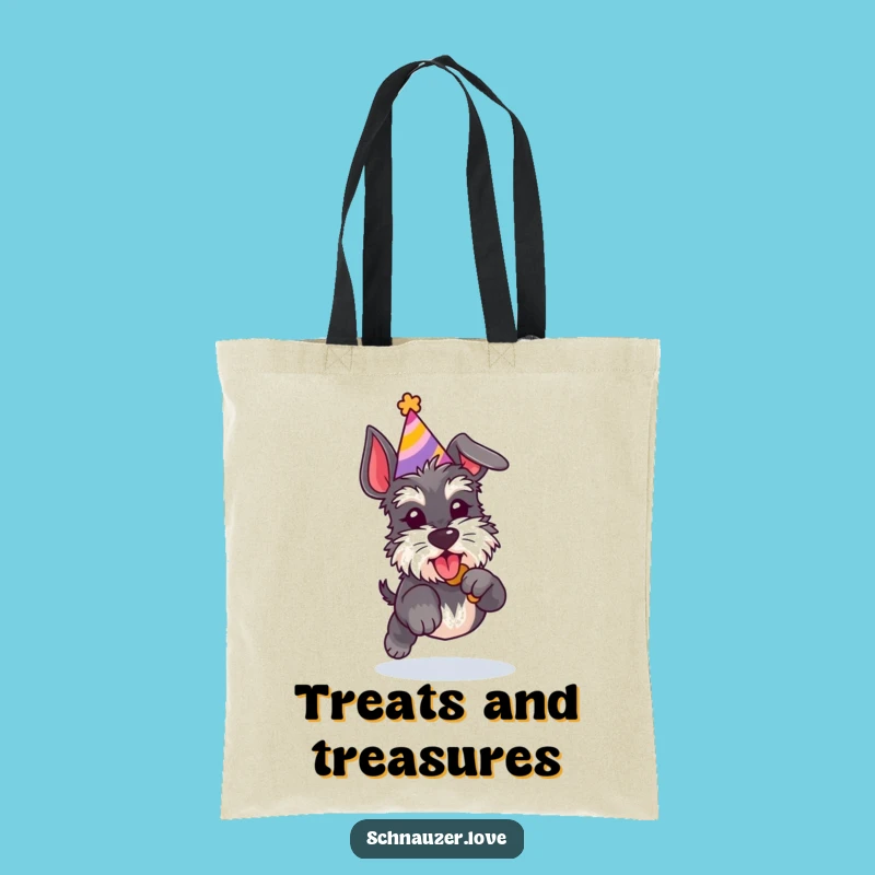 Funny Schnauzer Treat Tote Bag: Carry Your Snacks in Style!